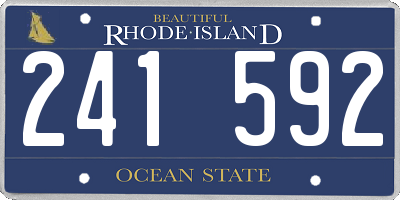 RI license plate 241592