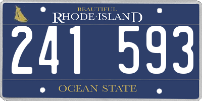 RI license plate 241593