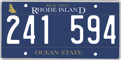 RI license plate 241594