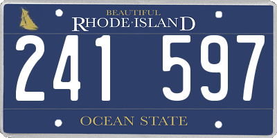 RI license plate 241597