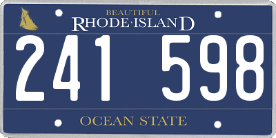 RI license plate 241598