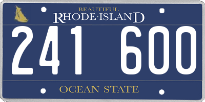 RI license plate 241600