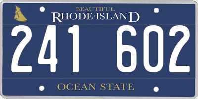 RI license plate 241602