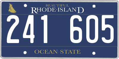RI license plate 241605