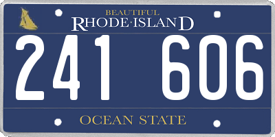 RI license plate 241606