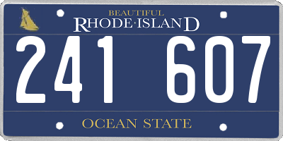 RI license plate 241607