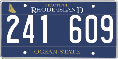 RI license plate 241609
