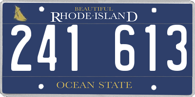 RI license plate 241613