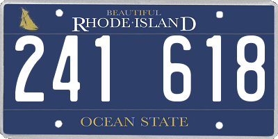 RI license plate 241618