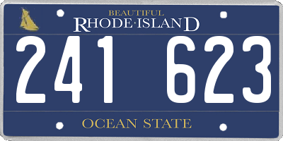 RI license plate 241623