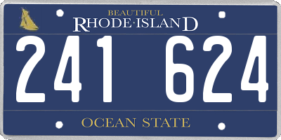 RI license plate 241624