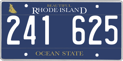 RI license plate 241625