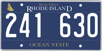 RI license plate 241630
