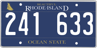 RI license plate 241633