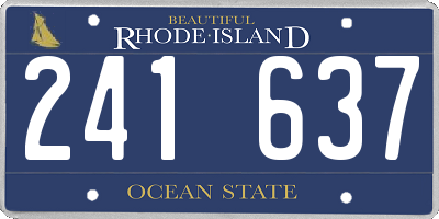 RI license plate 241637