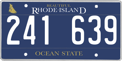 RI license plate 241639