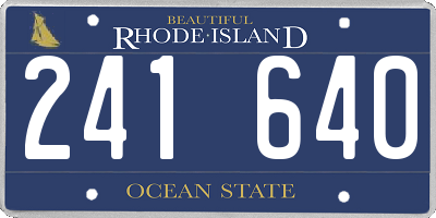 RI license plate 241640