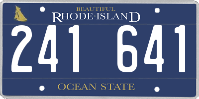 RI license plate 241641