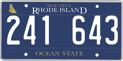 RI license plate 241643