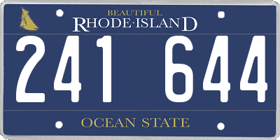 RI license plate 241644