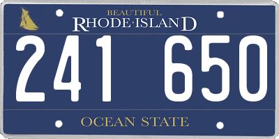 RI license plate 241650