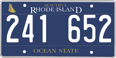 RI license plate 241652