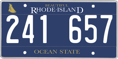 RI license plate 241657