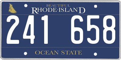 RI license plate 241658