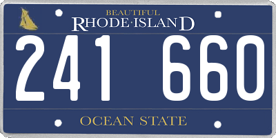 RI license plate 241660