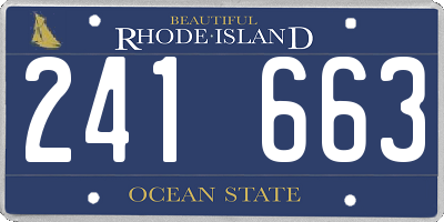 RI license plate 241663