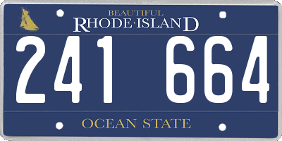 RI license plate 241664