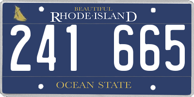 RI license plate 241665