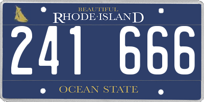 RI license plate 241666
