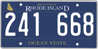 RI license plate 241668
