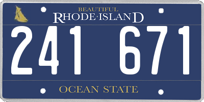 RI license plate 241671