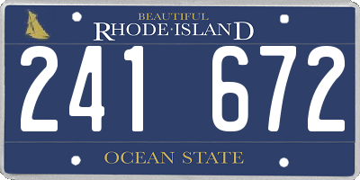 RI license plate 241672