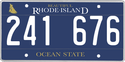 RI license plate 241676