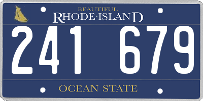 RI license plate 241679