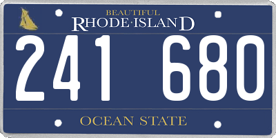 RI license plate 241680