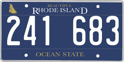 RI license plate 241683