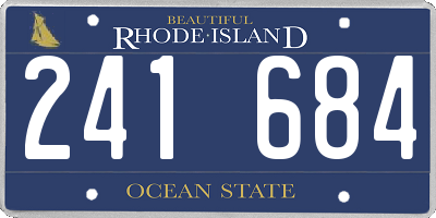 RI license plate 241684
