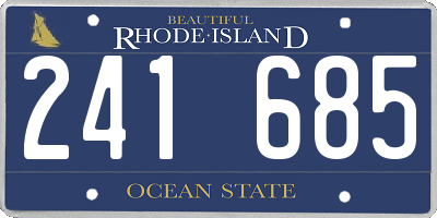 RI license plate 241685
