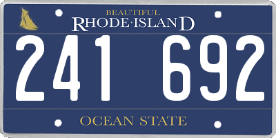 RI license plate 241692