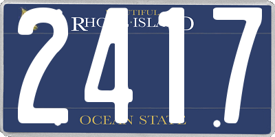 RI license plate 2417