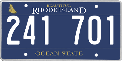 RI license plate 241701