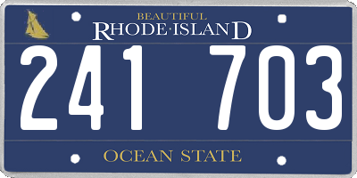 RI license plate 241703
