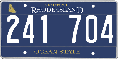 RI license plate 241704