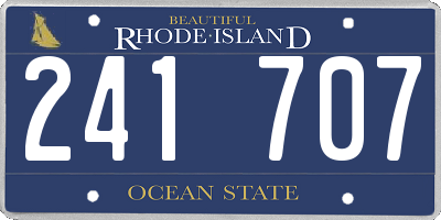 RI license plate 241707