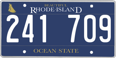 RI license plate 241709