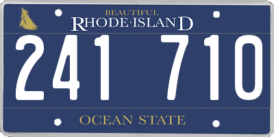 RI license plate 241710